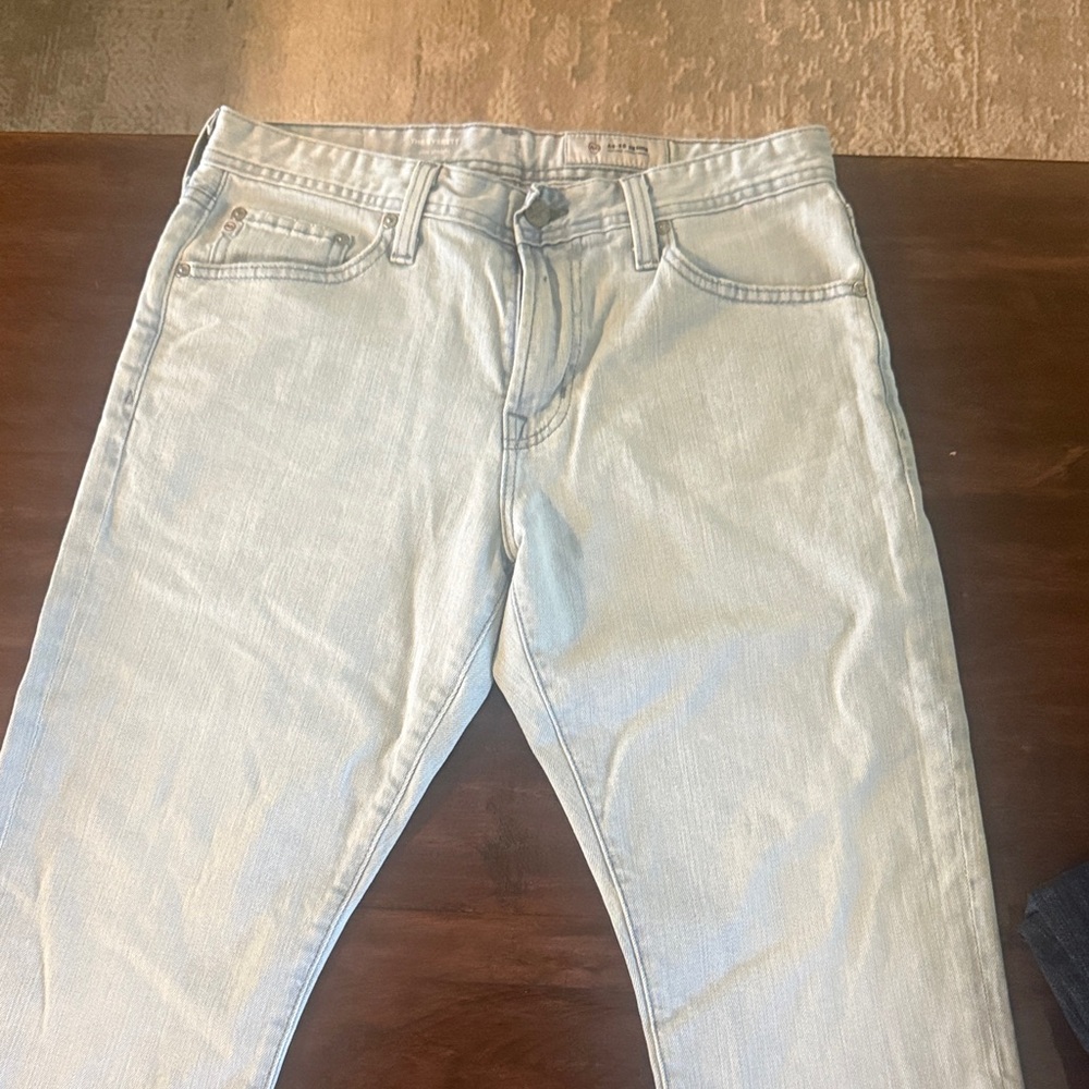 AG Adriano Goldschmied Men's Light Wash Slim Jeans  “The Everette”